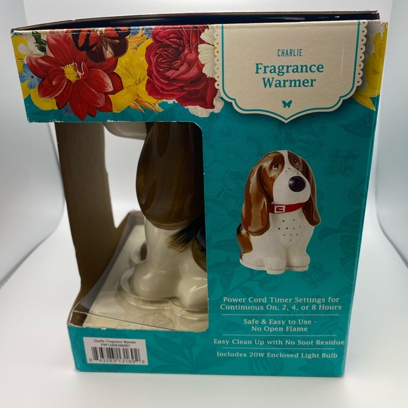Pioneer Woman Ceramic Charlie Basset Hound Fragrance Wax Warmer New In Box - Picture 2 of 5